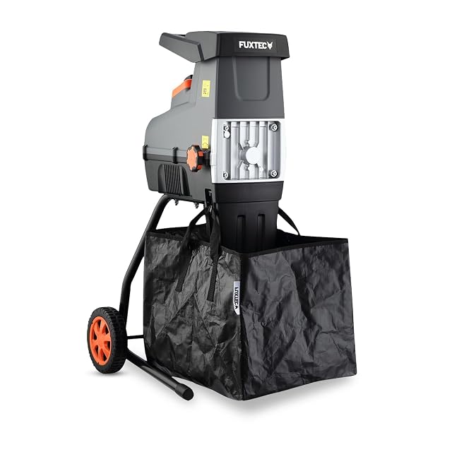 Broyeur électrique à rouleau FUXTEC FX-EGH2800T avec sac de ramassage de 60 litres