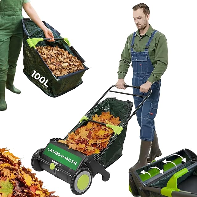 Balayeuse à gazon manuelle STREND PRO avec largeur de travail de 53 cm et sac de 100 litres