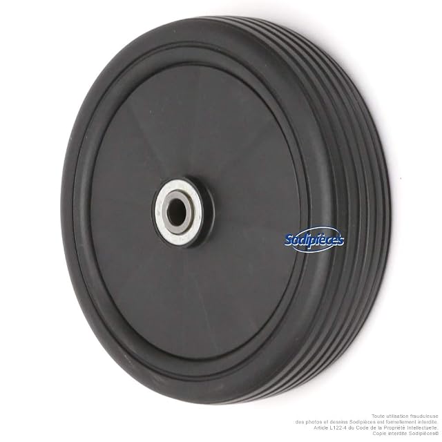 Roue plastique de remplacement ratioparts pour tondeuses SABO et John Deere de 43 cm
