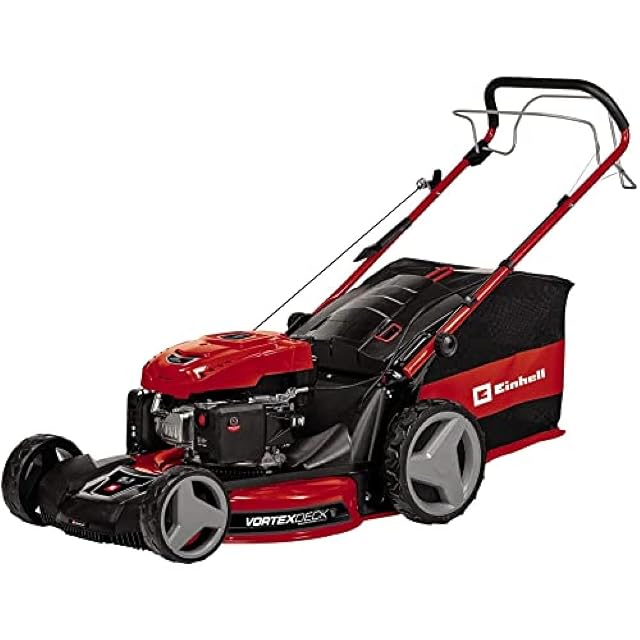 Tondeuse thermique Einhell GC-PM 56/2 S HW avec carter métallique monobloc et bac de 80 litres