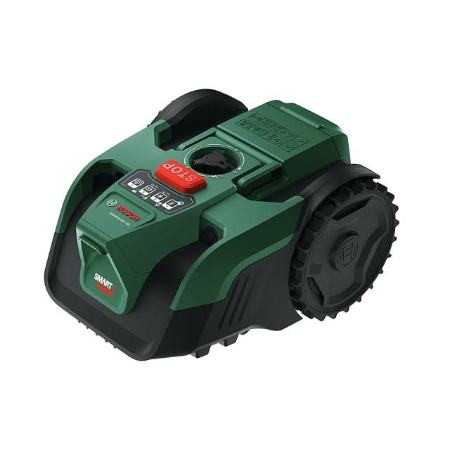 Robot tondeuse Bosch VISIMOW18V-100 avec largeur de coupe de 16 cm, livré sans batterie