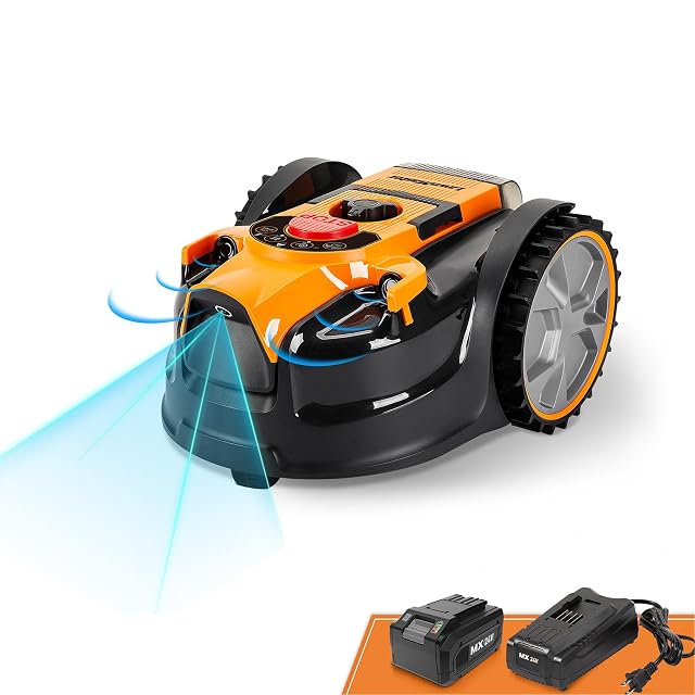Robot tondeuse sans fil périphérique LawnMaster OcuMow avec caméra et capteurs à ultrasons