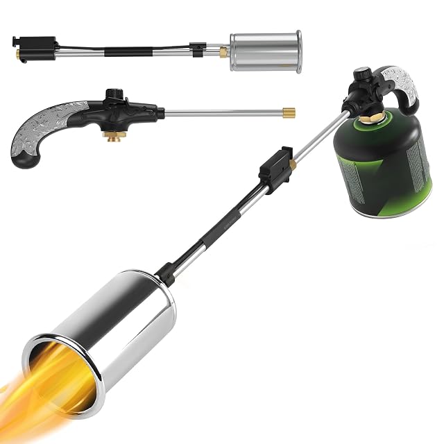 Chalumeau désherbeur au propane avec raccord de cartouche
